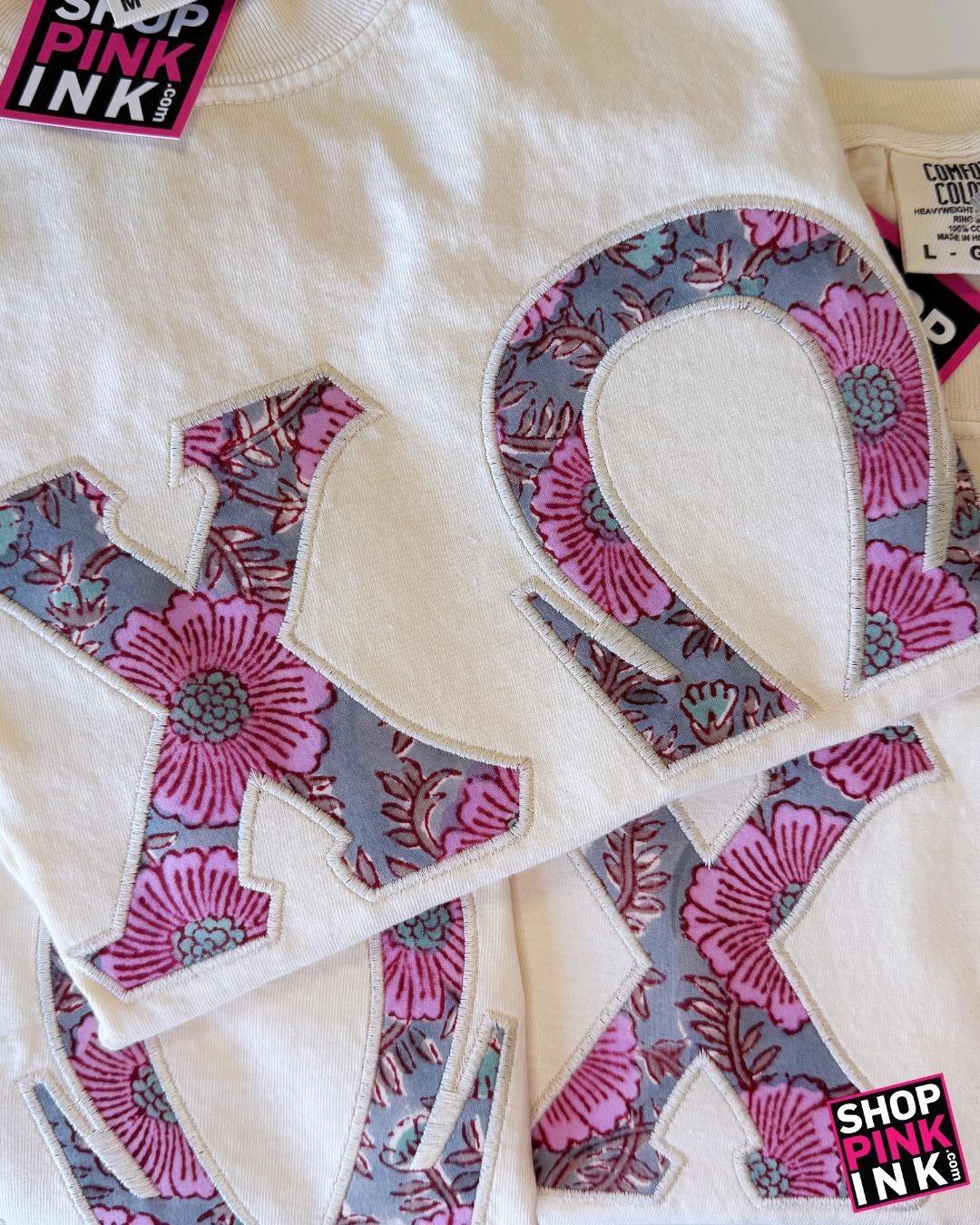 Chi Omega - Lettered Shirt - Painted Petal