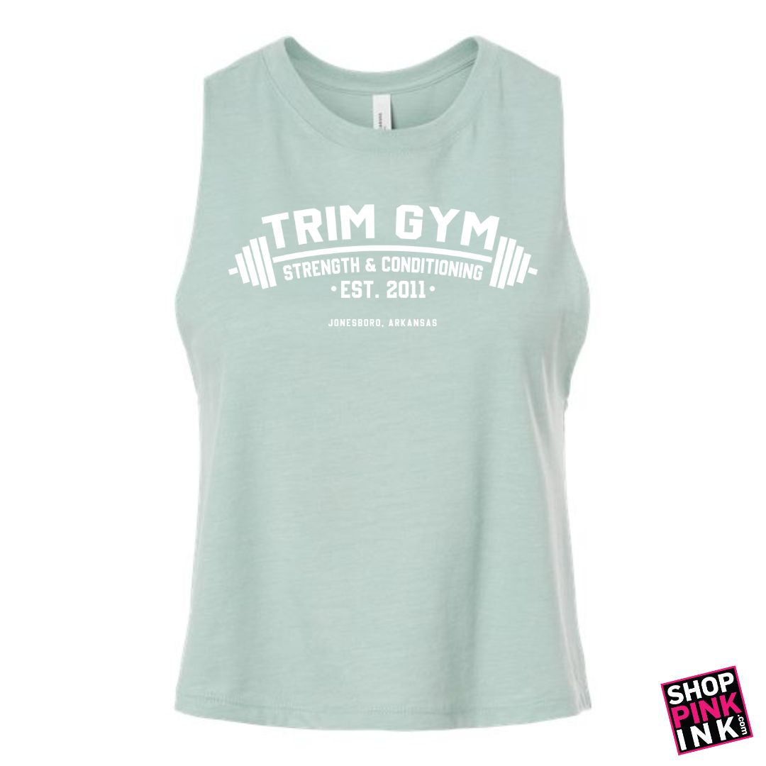 Trim Gym Strength & Conditioning - Logo Revamp - Racerback Crop Tank - 25020