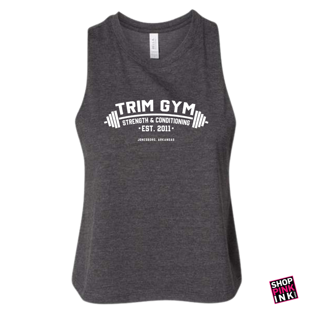Trim Gym Strength & Conditioning - Logo Revamp - Racerback Crop Tank - 25020