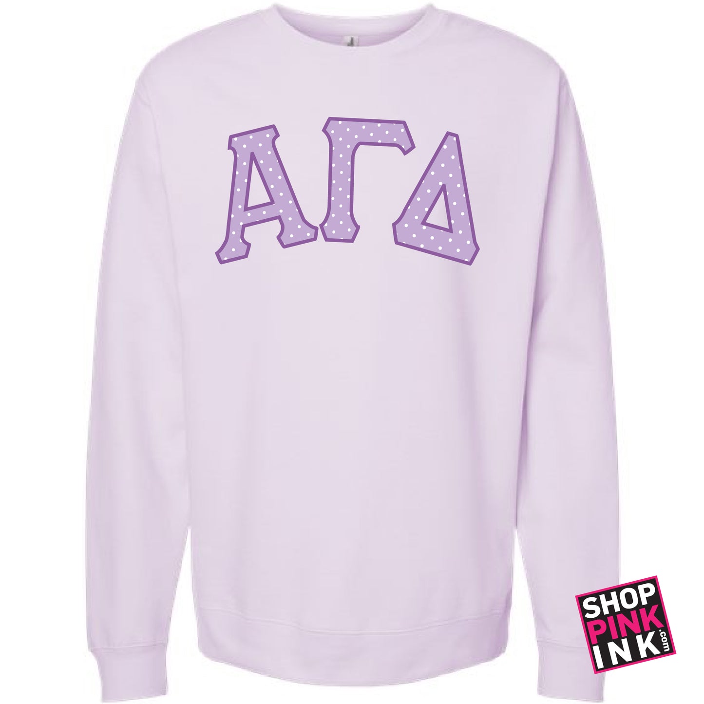 Alpha Gamma Delta - Lavender Dotty Crew - 26799
