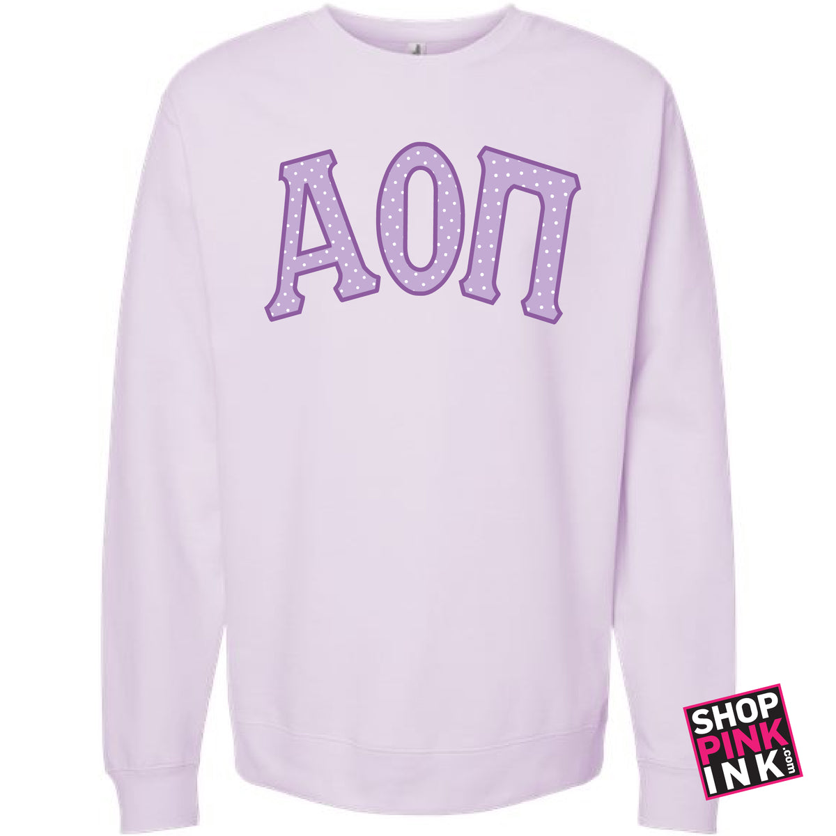 Alpha Omicron Pi - Lavender Dotty Crew - 26799