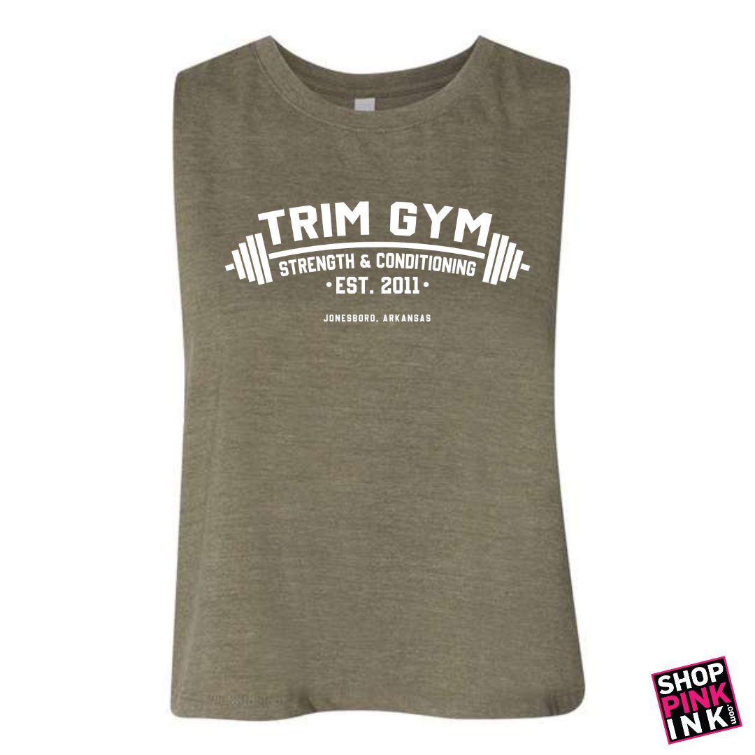 Trim Gym Strength & Conditioning - Logo Revamp - Racerback Crop Tank - 25020
