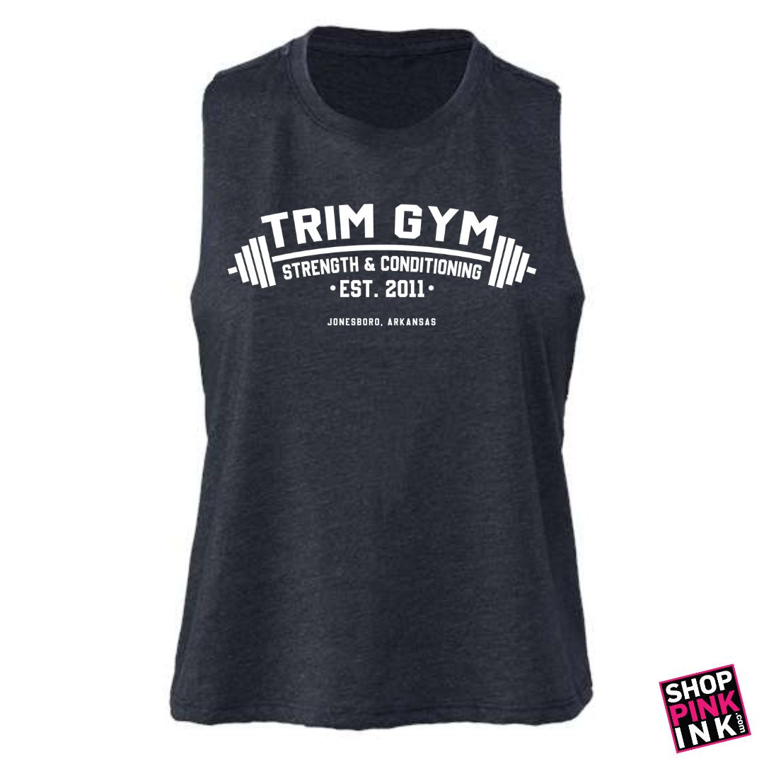 Trim Gym Strength & Conditioning - Logo Revamp - Racerback Crop Tank - 25020