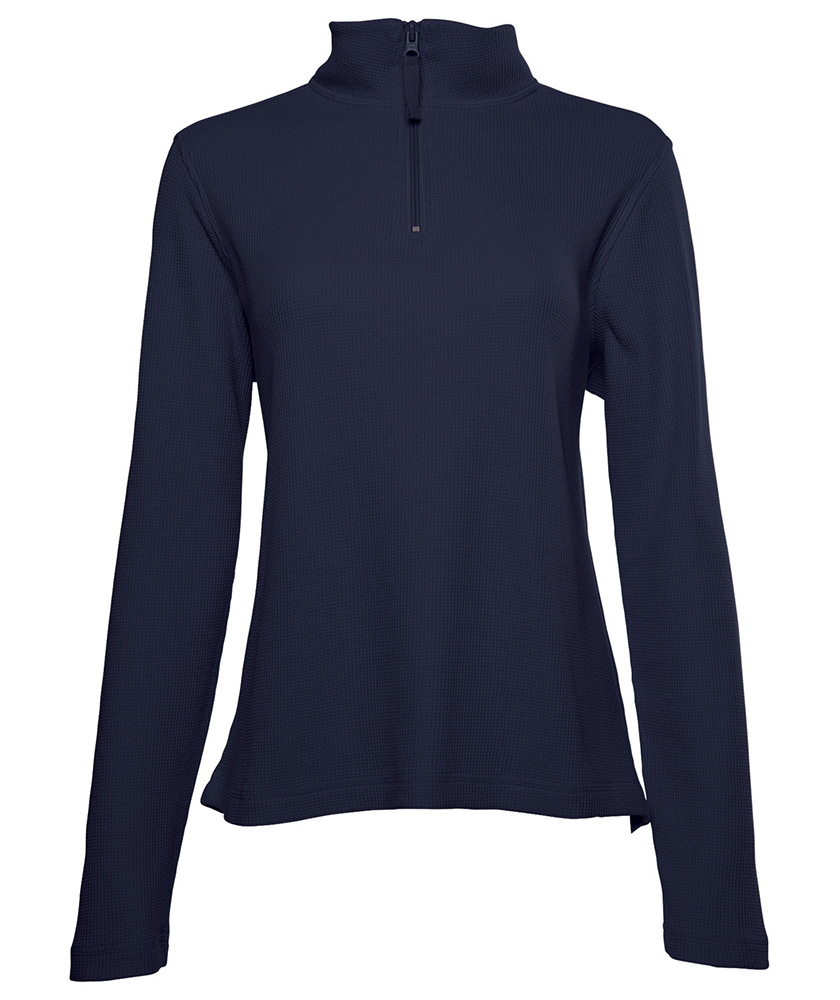 WOMEN’S LIGHTWEIGHT WAFFLE QUARTER ZIP PULLOVER