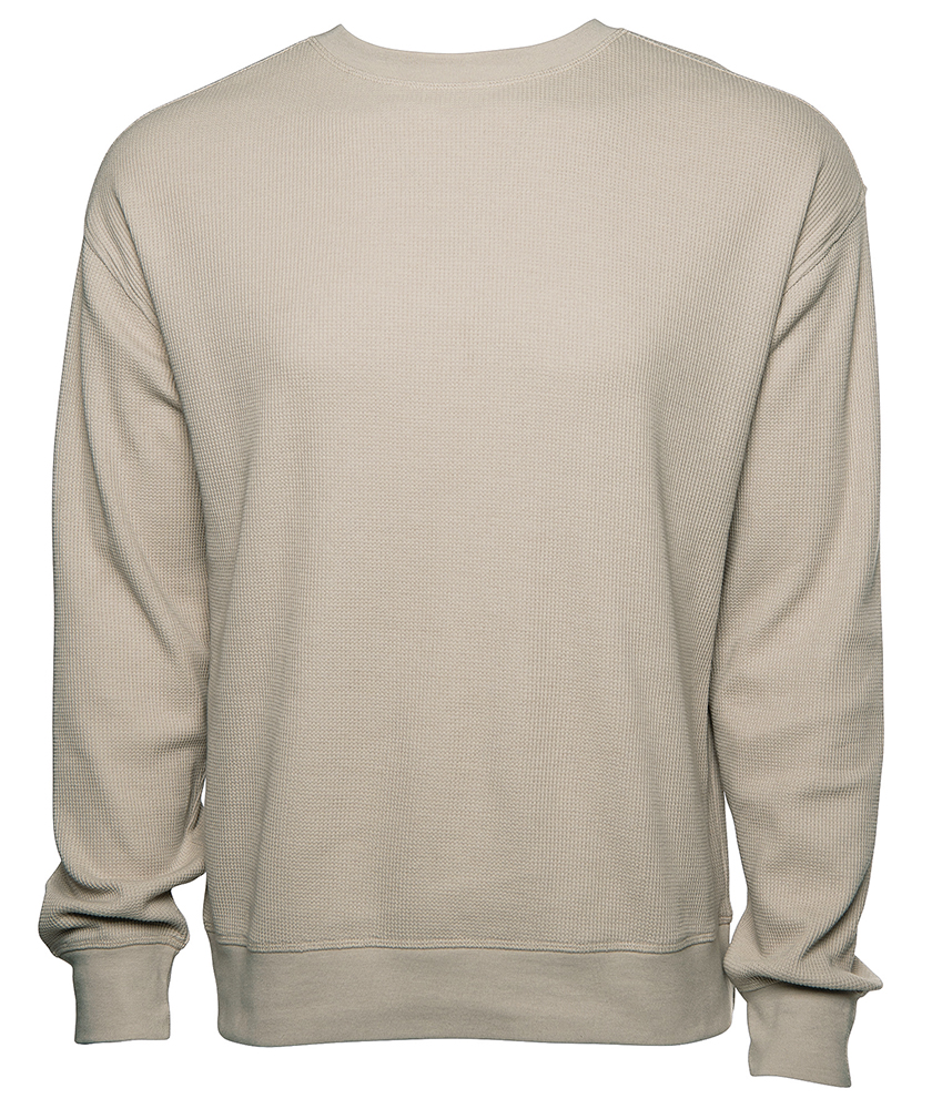 LIGHTWEIGHT WAFFLE CREW NECK SWEATSHIRT