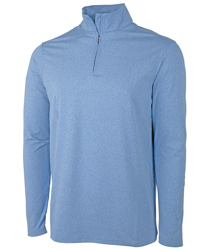 MEN'S HEATHERED ECO-LOGIC STRETCH QUARTER ZIP