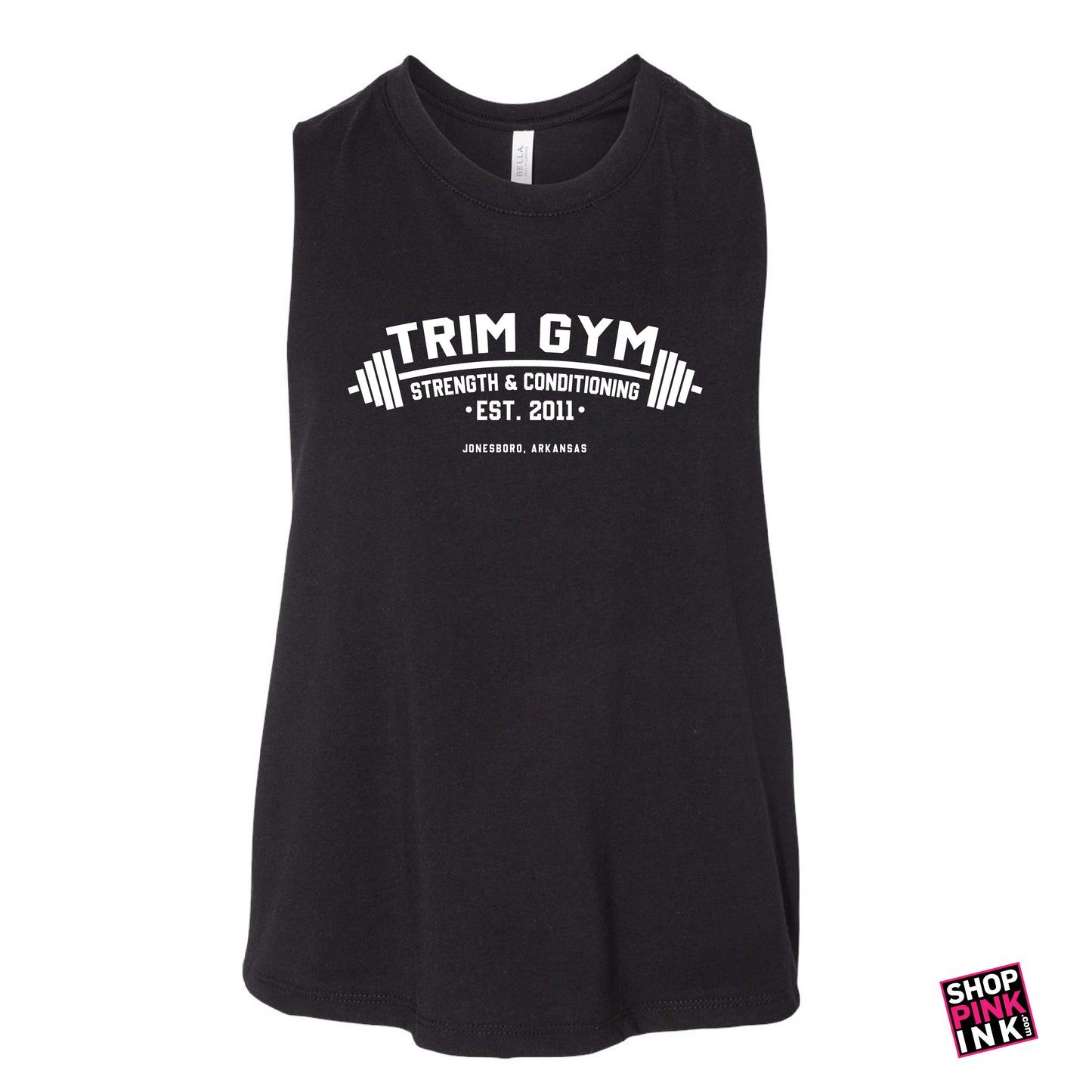 Trim Gym Strength & Conditioning - Logo Revamp - Racerback Crop Tank - 25020