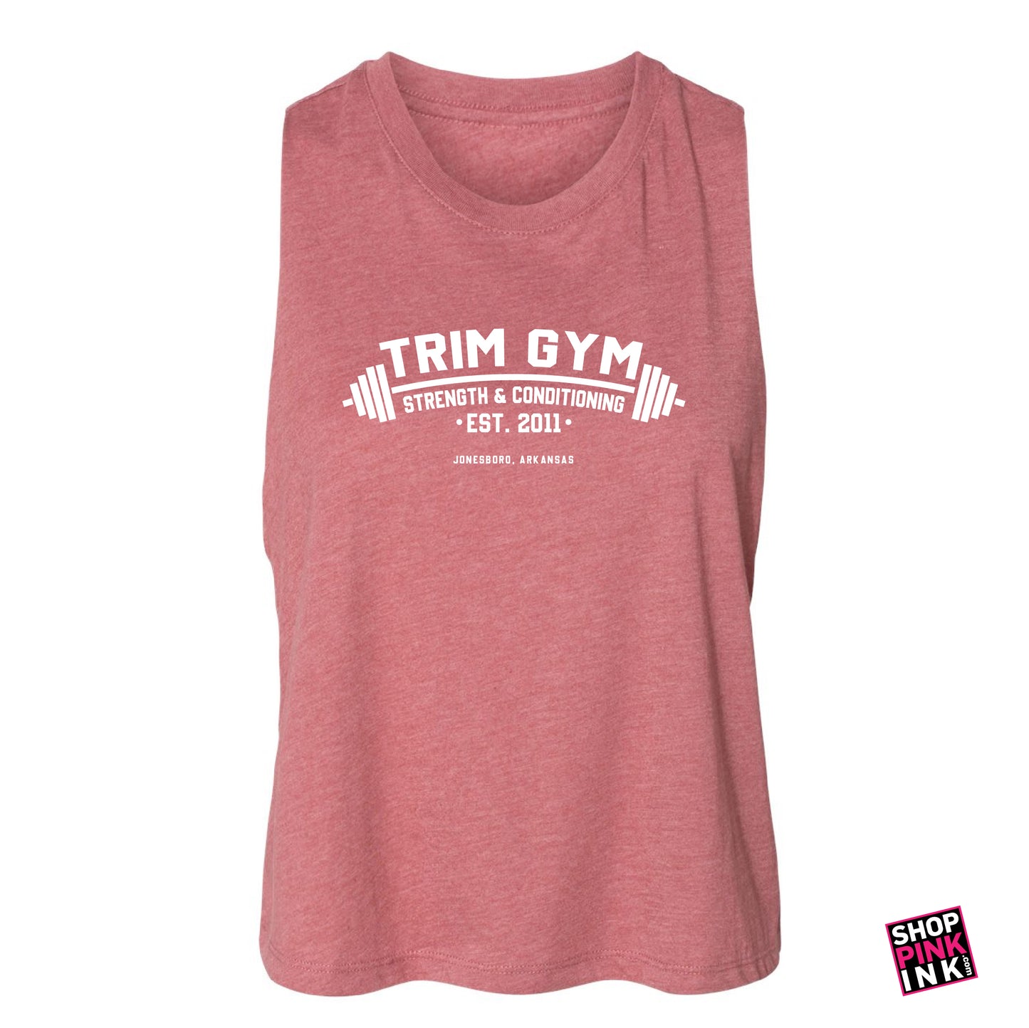 Trim Gym Strength & Conditioning - Logo Revamp - Racerback Crop Tank - 25020