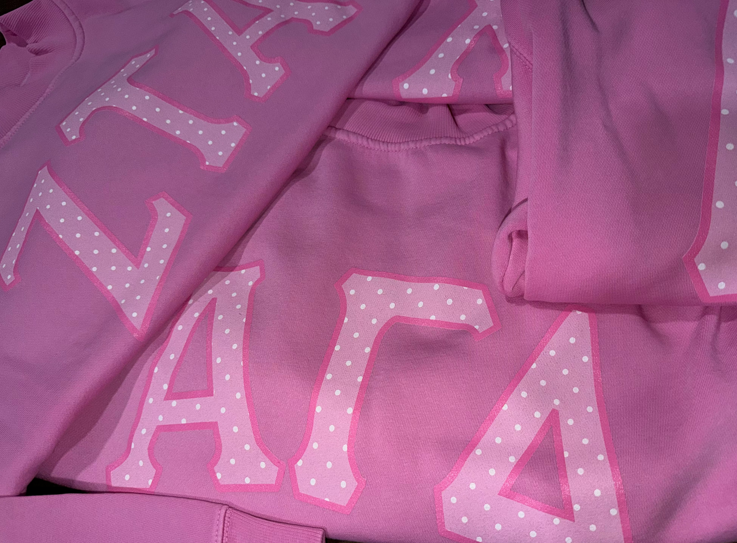 Alpha Gamma Delta - Pink Dotty Mockneck - 26799