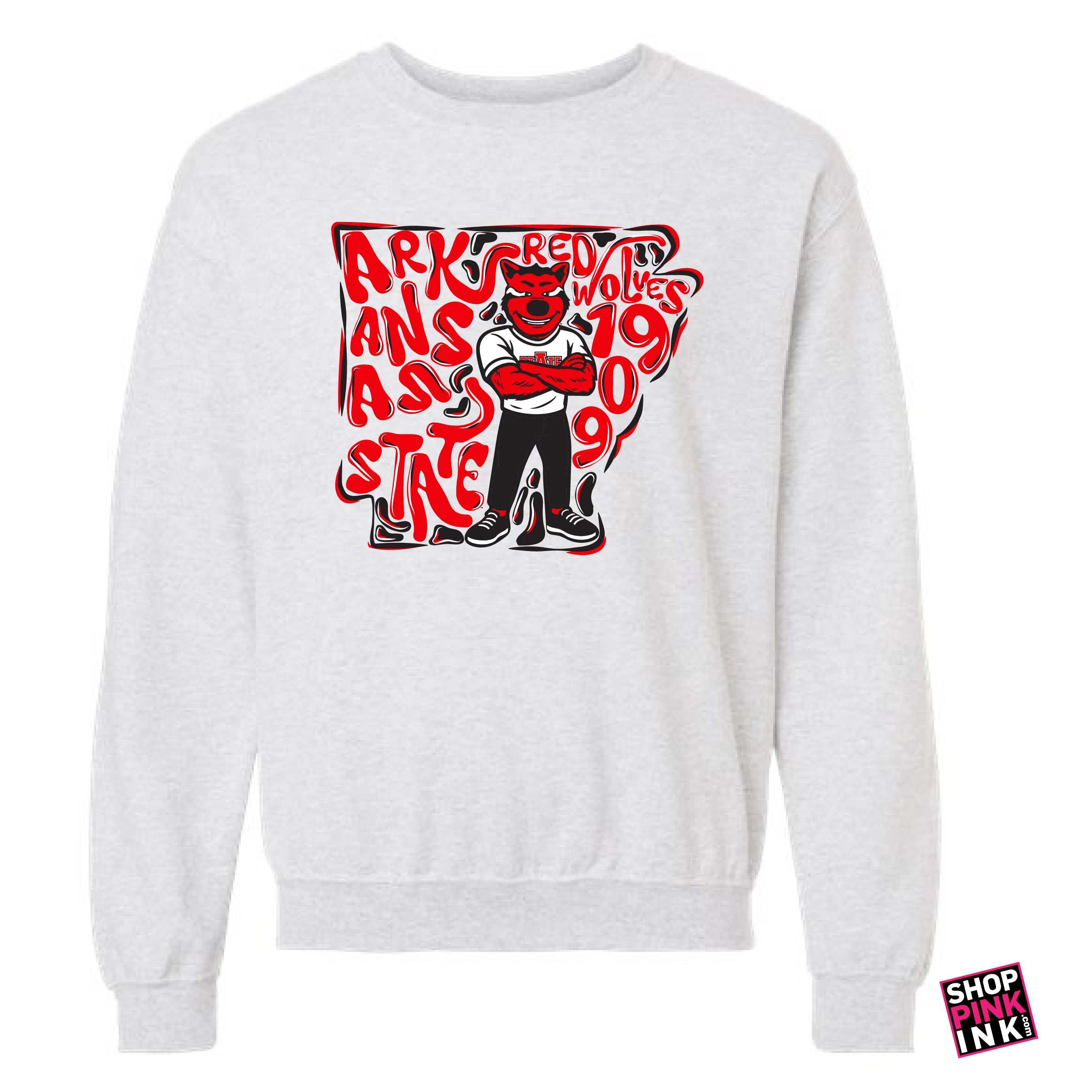 Aststa ASTATE Wolves & Waves Crew 25687 – Shop Pink Ink