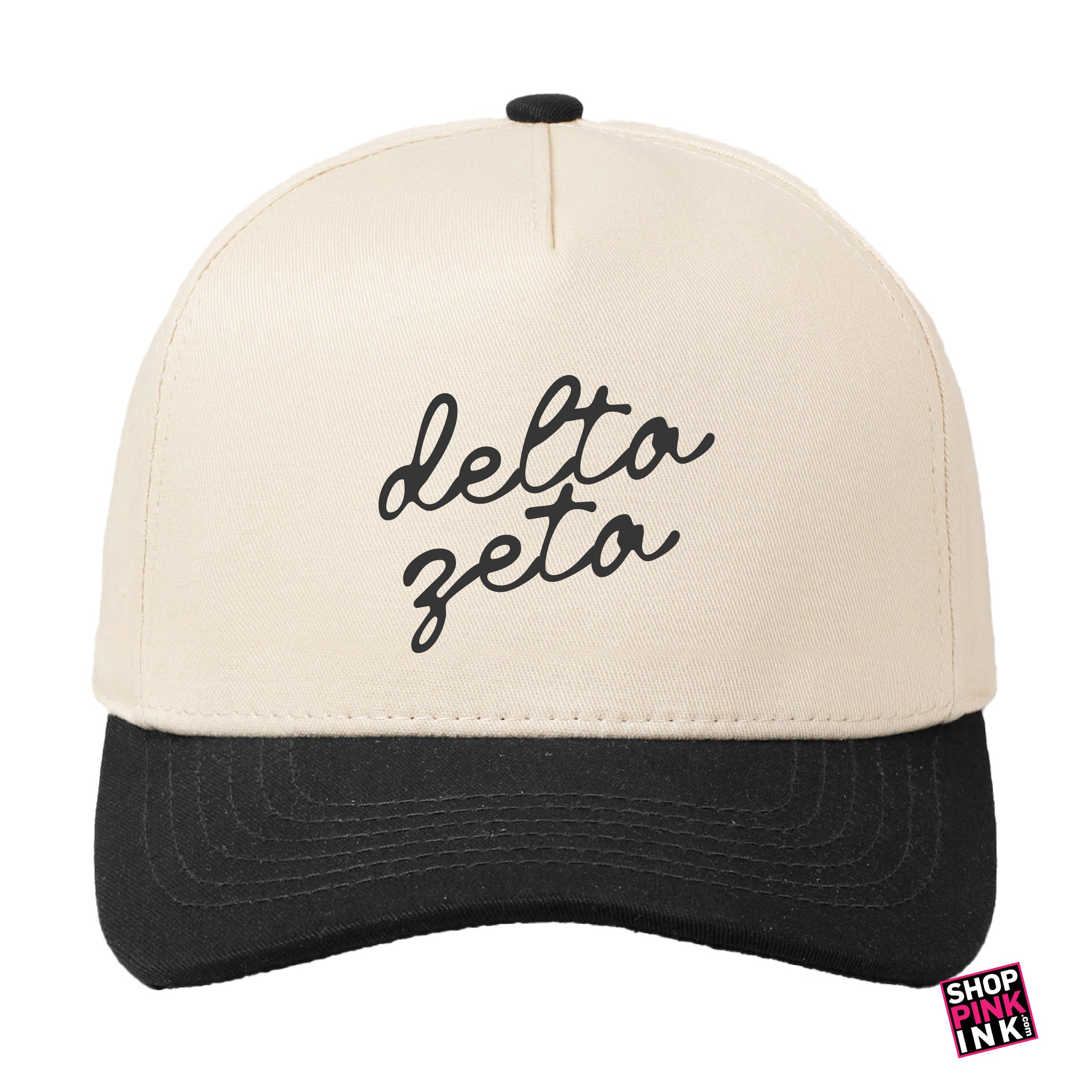 Delta Zeta - Natural Script Hat - 25611