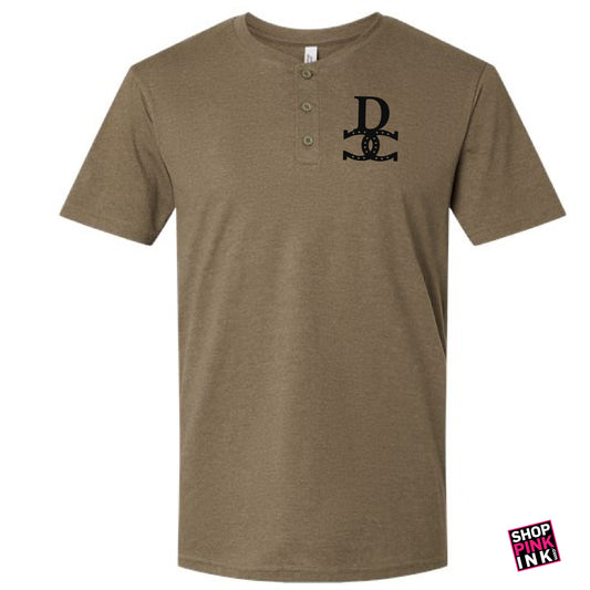 Drover Cowboy Church - Logo - Embroidered Henley - 24241