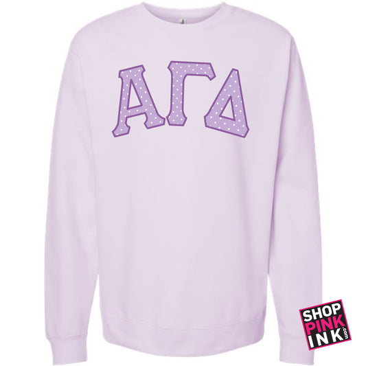 Alpha Gamma Delta - Lavender Dotty Crew - 26799