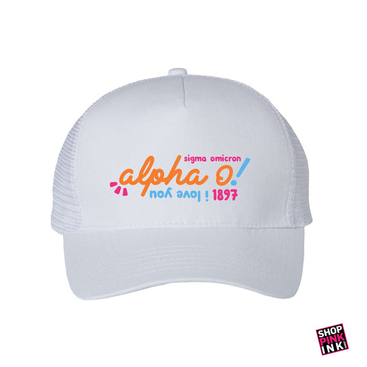 Alpha Omicron Pi - Script Pop Hat - PI 23530