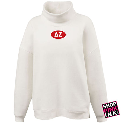 Delta Zeta - Greek Label Mockneck - 27008