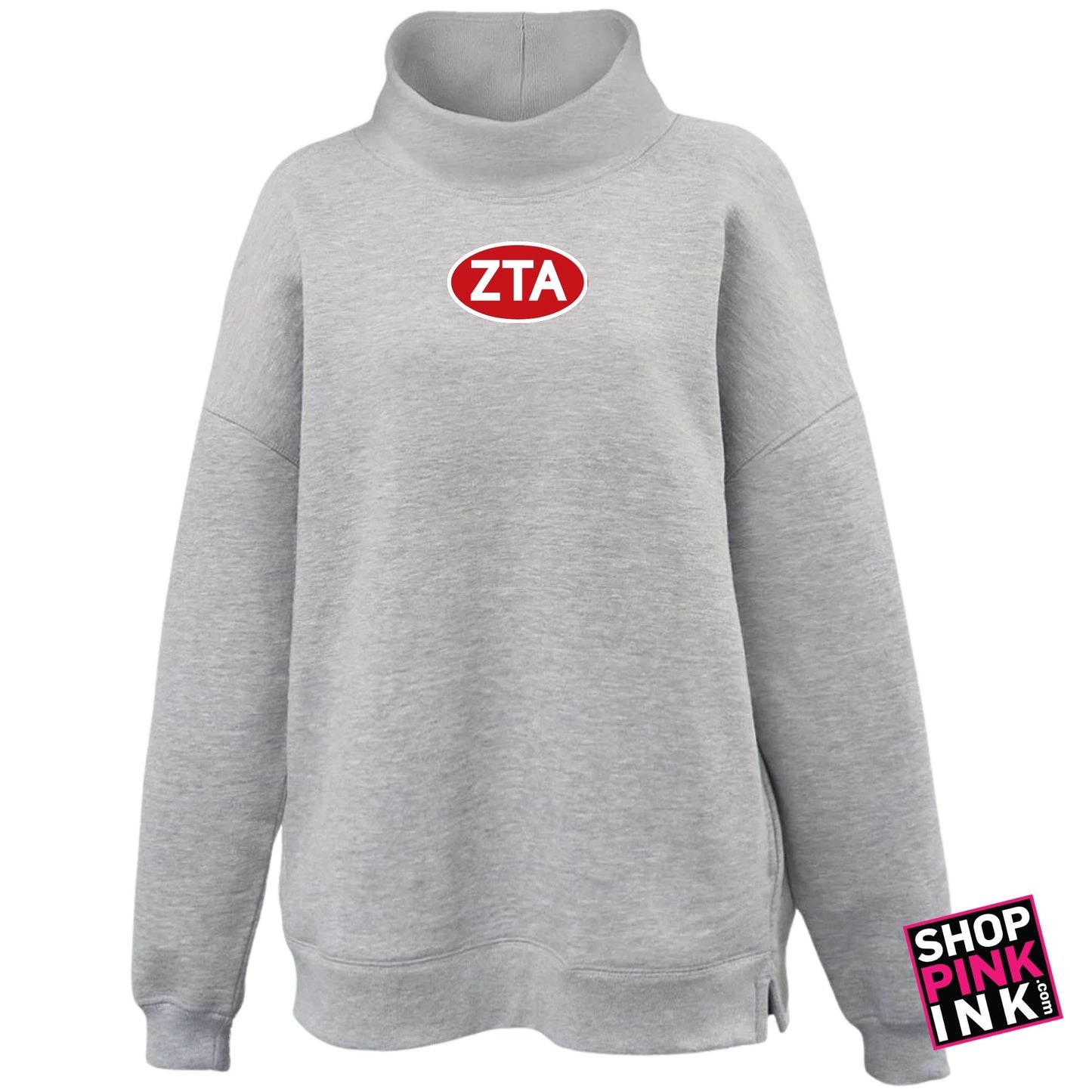 Zeta Tau Alpha - Greek Label Mockneck - 27008
