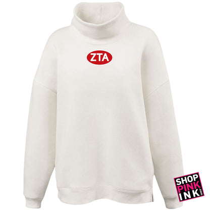 Zeta Tau Alpha - Greek Label Mockneck - 27008