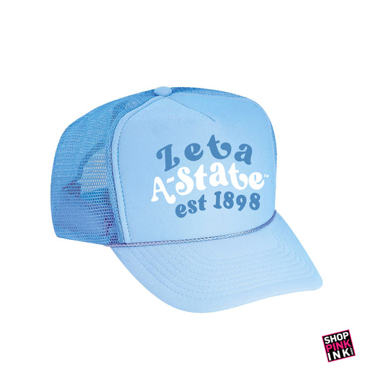 Zeta Tau Alpha - Blue Wavy Hat - PI 23399