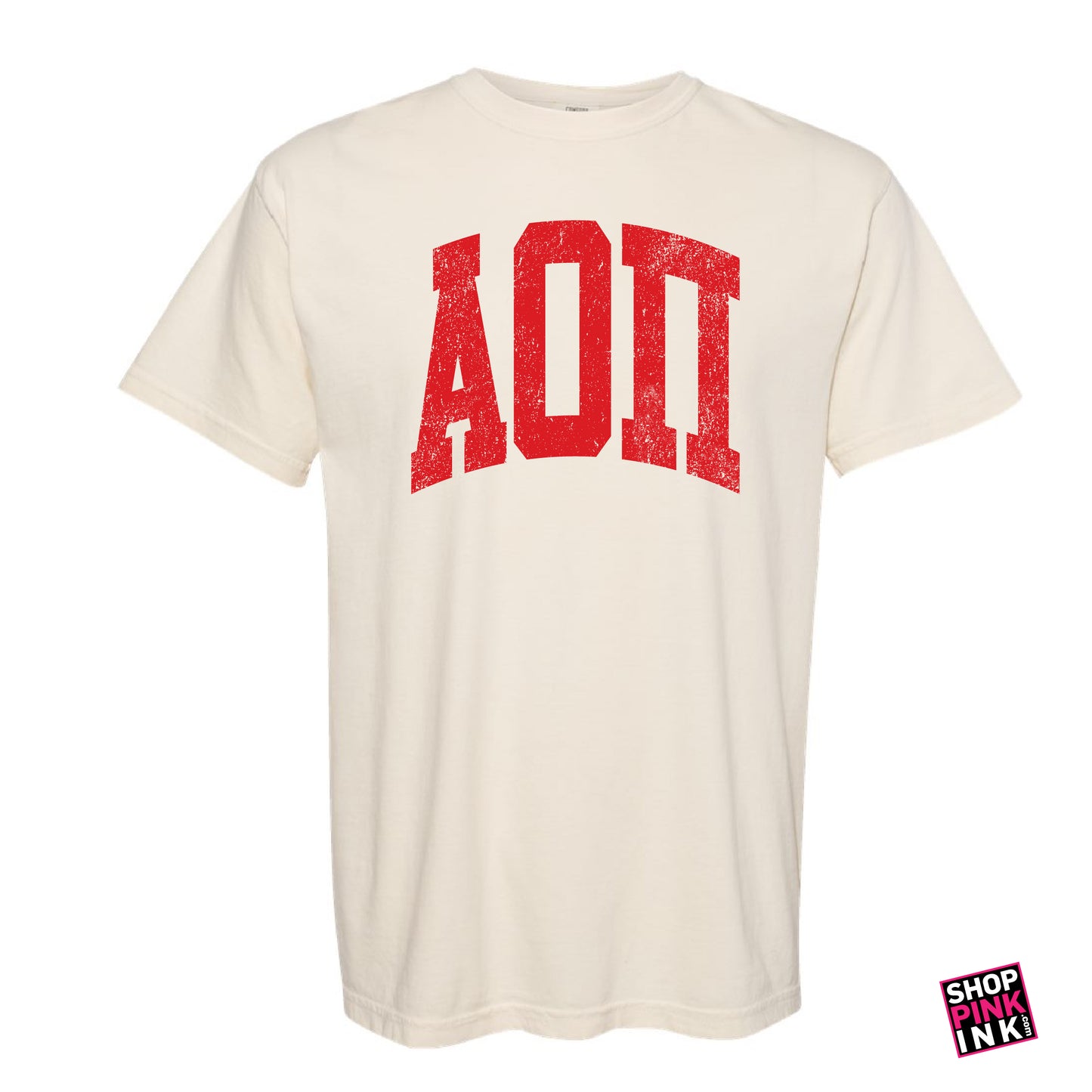 Alpha Omicron Pi - Distressed Letters - PI 24301