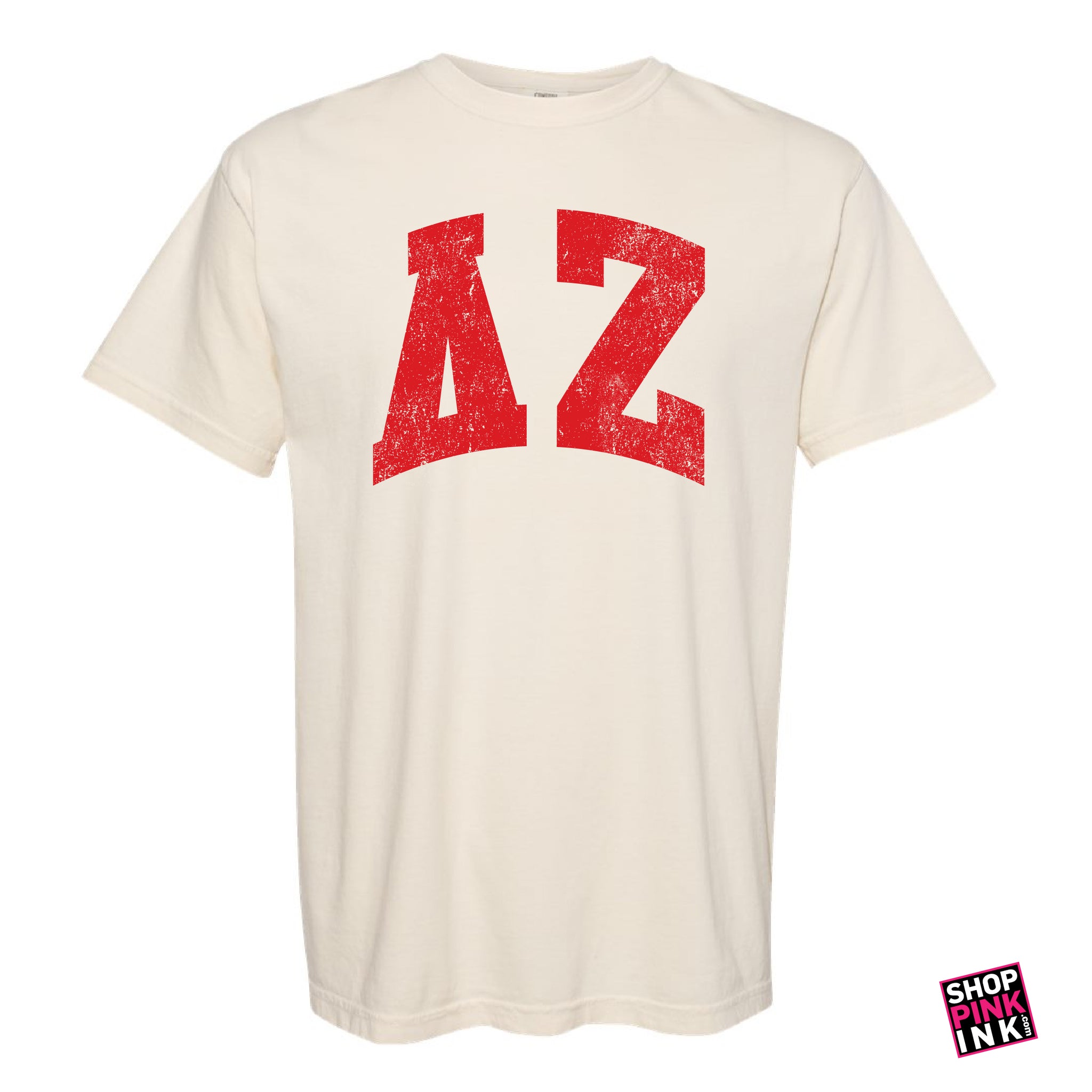 Delta Zeta - Distressed Letters - PI 24301