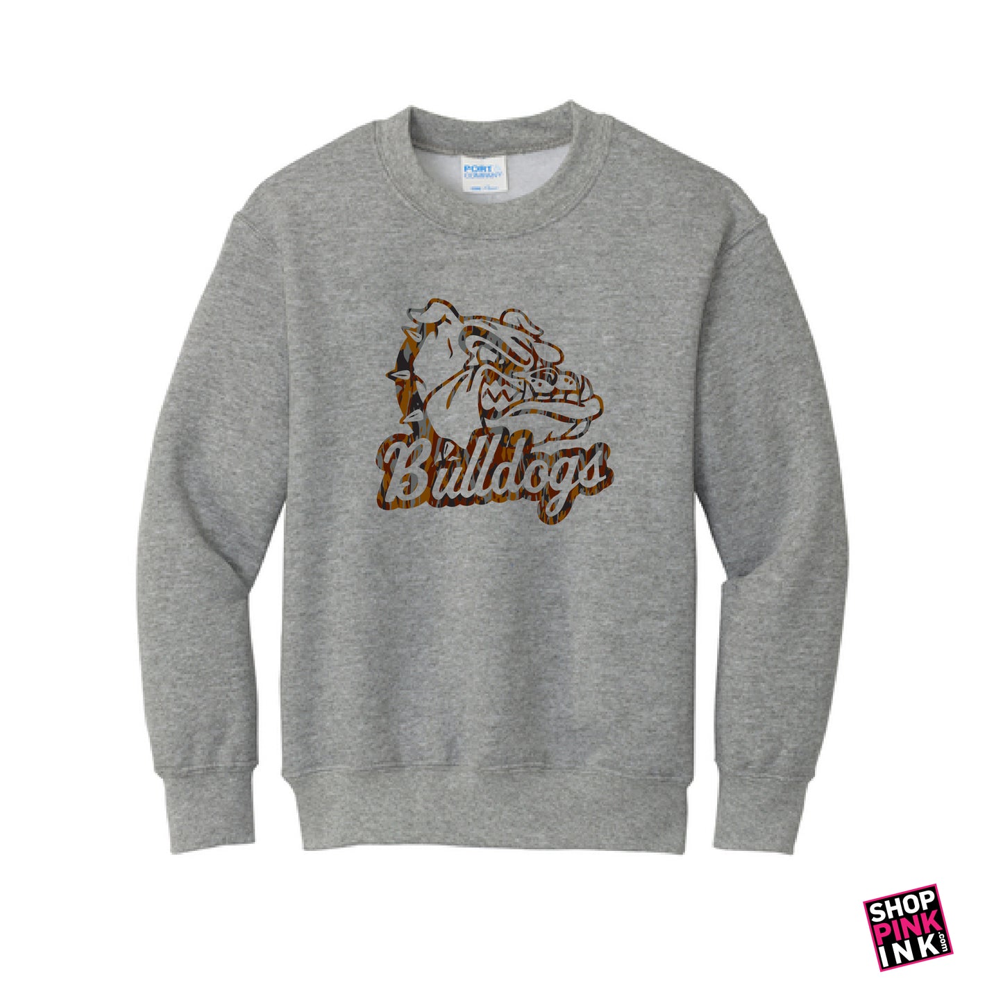 Gandy PTO - Camo Bulldog - Youth Crewneck - 25788R2
