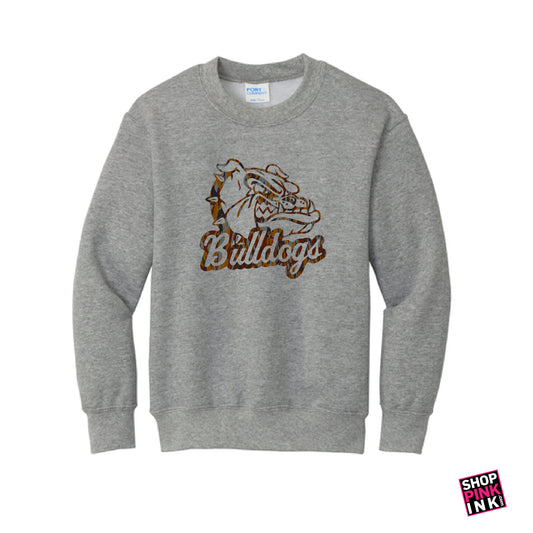 Gandy PTO - Camo Bulldog - Youth Crewneck - 25788R2