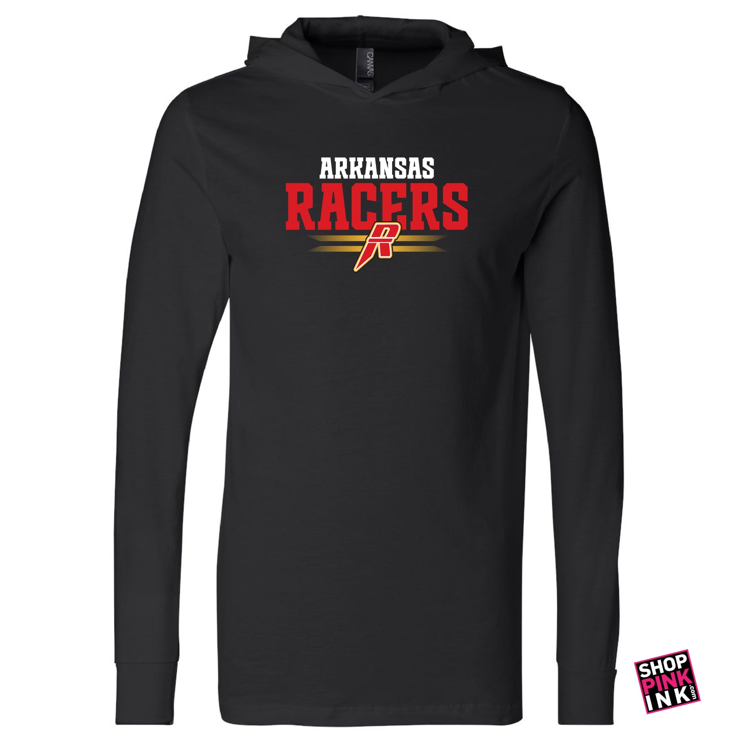 Arkansas Racers - Logo - Hooded Long Sleeve - 25976