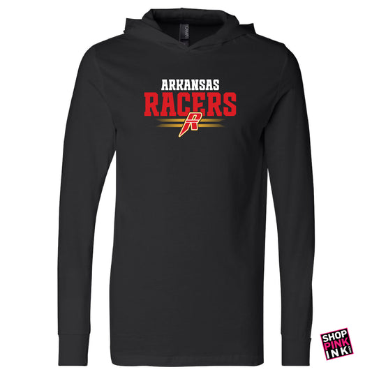 Arkansas Racers - Logo - Hooded Long Sleeve - 25976